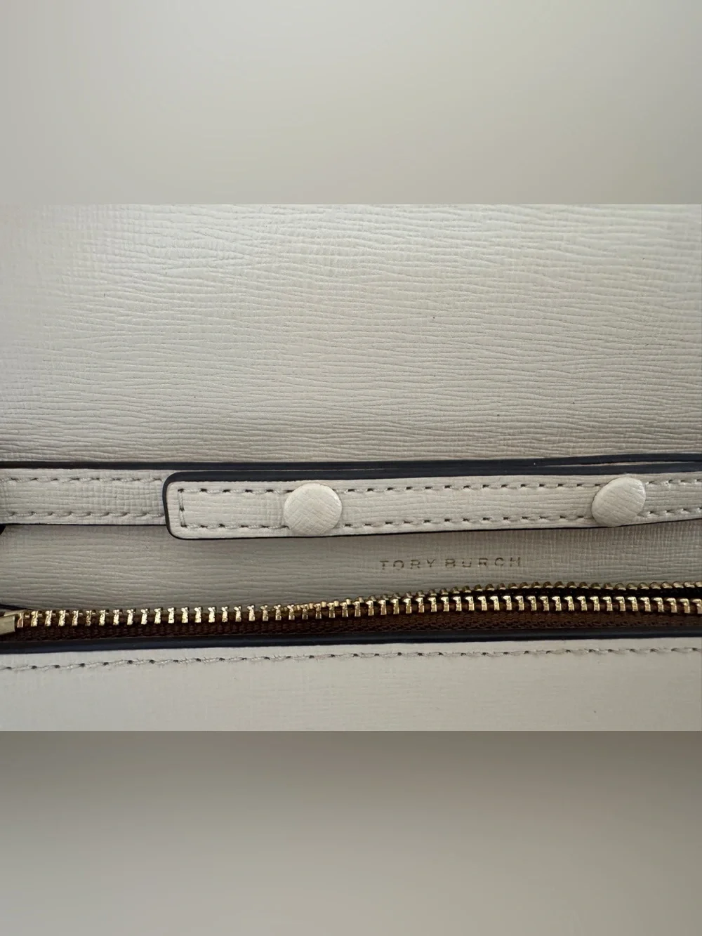 Tory Burch cream leather